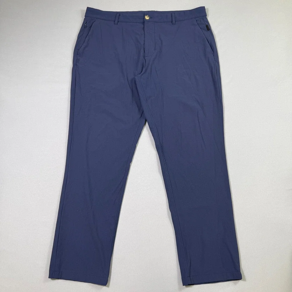 Rhone Commuter Pants Mens 36 Navy Blue Technical Stretch Slim‎ Straight Golf EUC